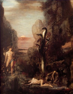 Moreau Hércules y la Hidra Simbolismo mitológico bíblico Gustave Moreau Pinturas al óleo
